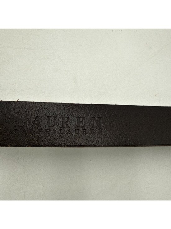 Lauren Ralph Lauren Women’s Brown Leather Belt Size M Brass Buckle main image 4